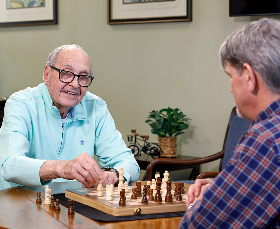 gentlemen playing chess